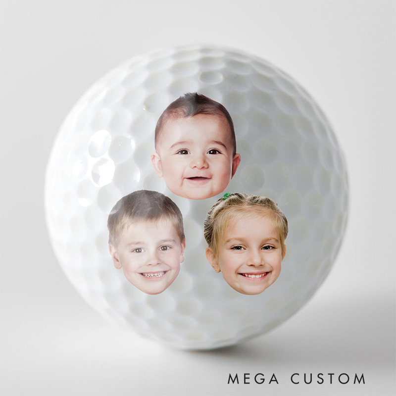 Personalized Golf Ball with Custom Photo and "Best Daddy by Par" Text 