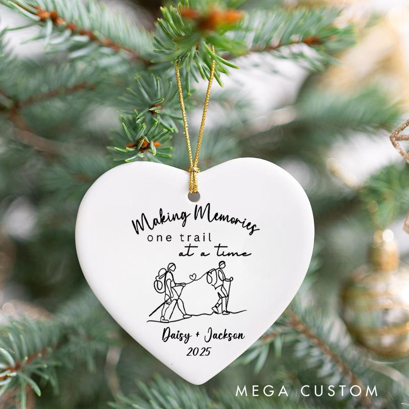 Personalized Hiking Adventure Christmas Ornament Making Memories One Trail at a Time Christmas Ornament Gift for Outdoor