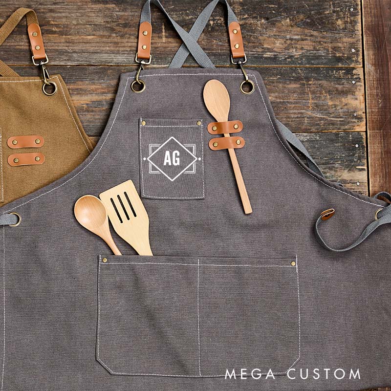 Personalized Canvas Apron Canvas Workshop Apron Bartender's Apron Kitchen Apron Barbeque Apron Bartender Apron Chef Apron Housewarming Gift