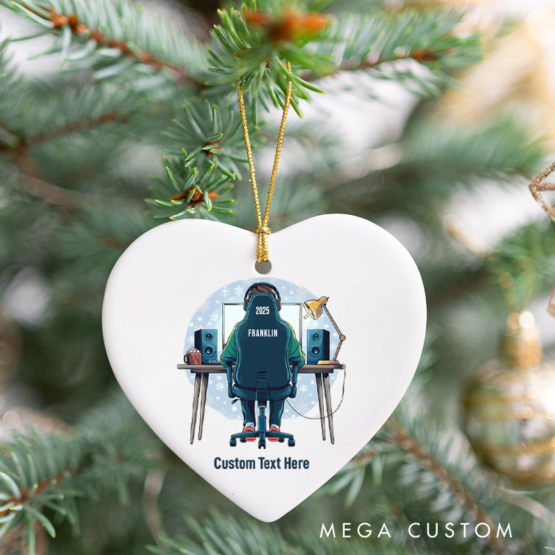Personalized Gamer Lover Christmas Ornament Programmers Tech Enthusiasts Christmas Ornament Gift for Geek