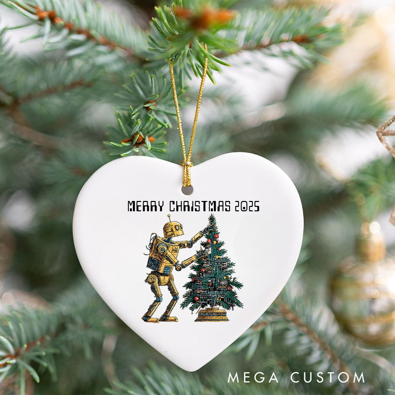 Personalized Tech Robot Board Tree Christmas Ornament Programmers Computer Enthusiasts Ornament Gift for Geek