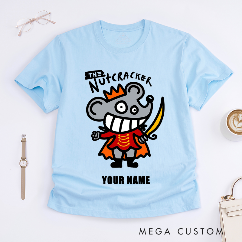 Personalized Cute Mouse Dance T-Shirts for Women Fun Graphic Customizable Gift Unique Animal Lover Apparel Perfect for Girls Present