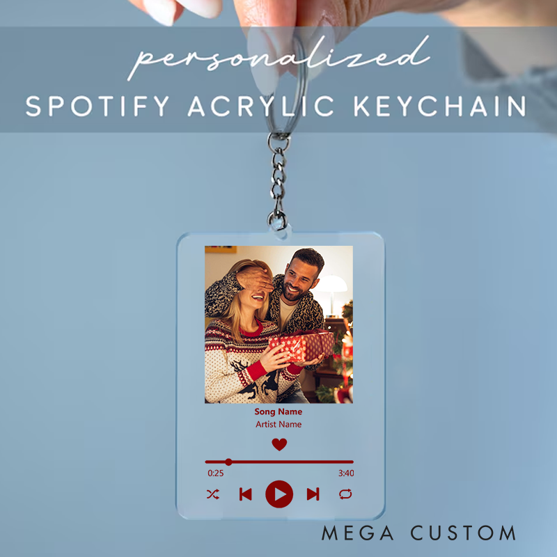 Personalized Keychain for Music Lovers and Personalized Acrylic Keychain Custom the Song and Photo and Album Cover
