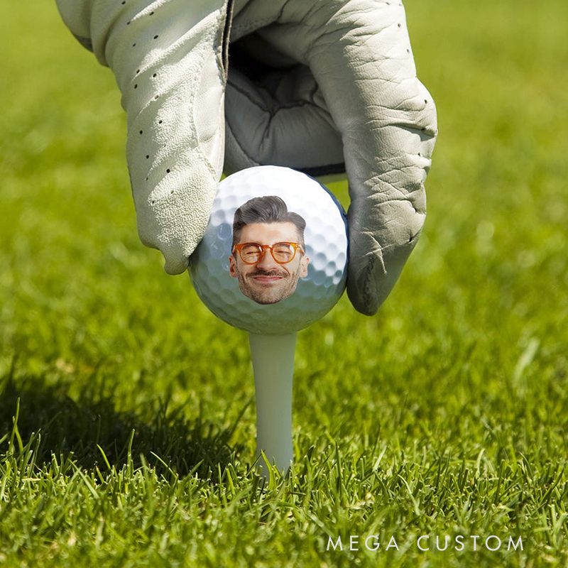 Personalized Golf Ball for Golf Lovers with Funny Face and Message