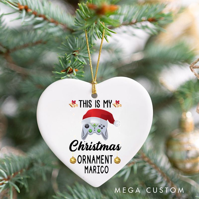 Personalized Gamer Enthusiasts Christmas Ornament This Is My Christmas Ornament Gift for Geek