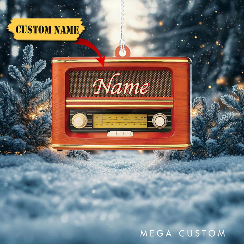 Personalized Radio Christmas Ornament and Radio Ornament Gift and Radio Ornament Hanging Tree and Radio Lovers Ornament
