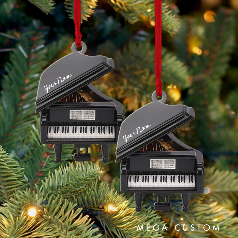 Personalized Piano Christmas Ornament for Christmas Tree Musical Instrument Ornaments Music Gifts