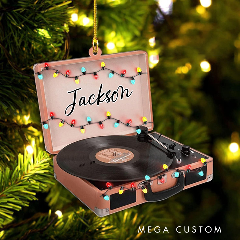 Personalized Vinyl Record Christmas Ornament and Vinyl Record Keepsake and Personalized Vinyl Record Machine Christmas Ornament and Vinyl Record