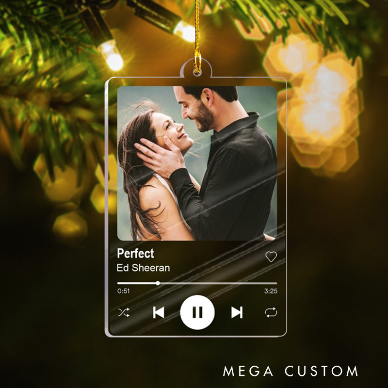 Personalized Acrylic Song Ornament and Gift for Music Lover