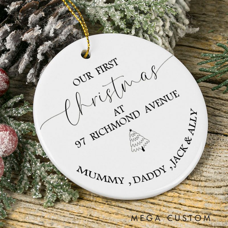 Personalized First Home Ornament New Home Gift Christmas In New Home First Home 2025 Christmas Gift