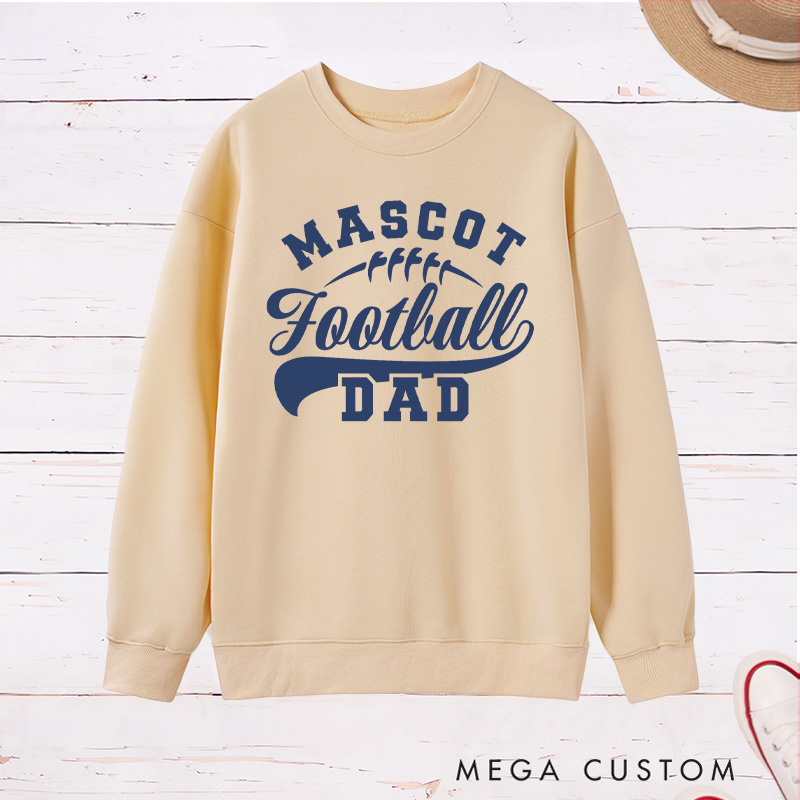 Personalized American Football Dad Sweatshirt with Custom Team Name on the Front