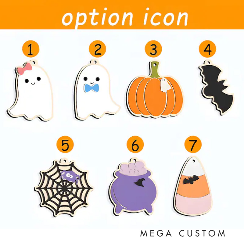 Personalized Halloween Trick or Treat Bag Name Tag Halloween Basket Decor Boo Basket Tag