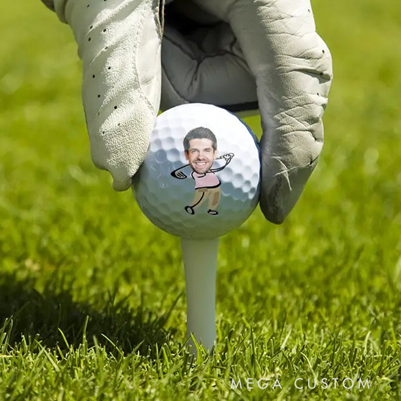 Personalized "If Found, Return to This Guy" Golf Ball with Custom Face  