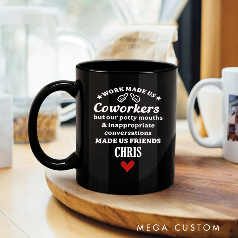 Personalized Office Worker Mug Gift Work Made Us Coworkers Mug Appreciation Gift for Coworkers