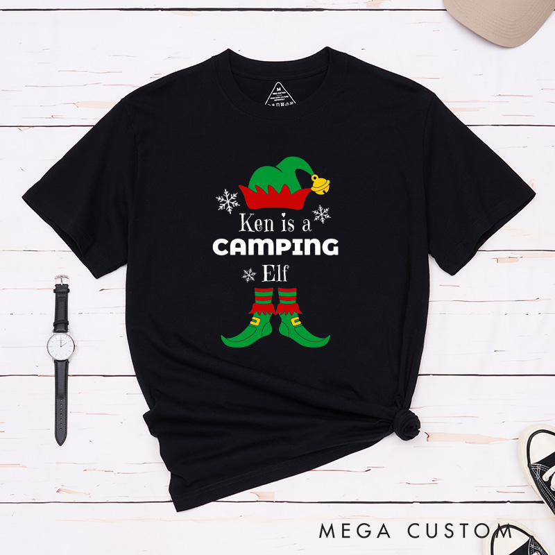 Personalized Christmas Outdoor Adventure T-Shirt Camping Lover Shirt Gift for Hiking Lover