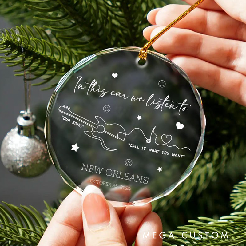 Personalized Musics Christmas Acrylic Ornament and Inspired Musics Ornament and Christmas Tour Ornament and Name Song Ornaments