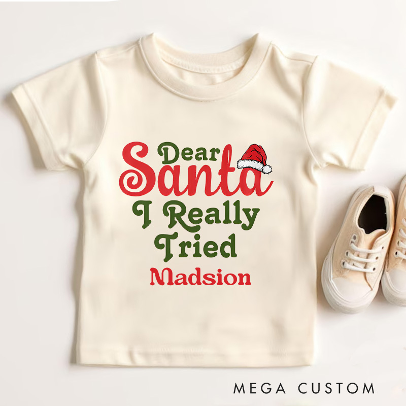 Personalized Dear Santa Funny Christmas Group Kid T-Shirt Gift for Kids