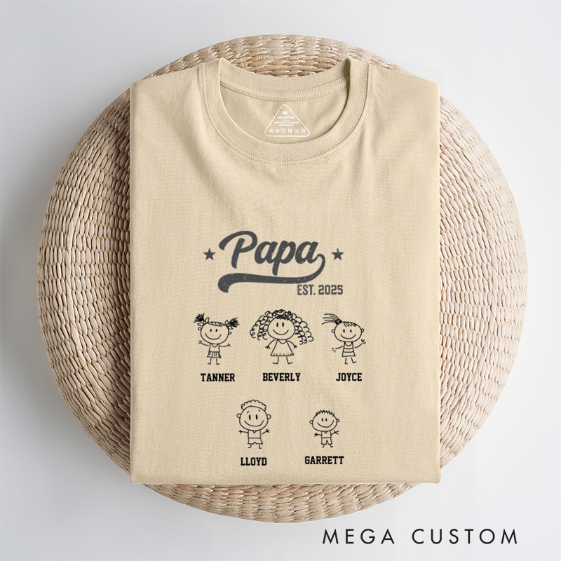 Personalized Become a Dad Since Classic T-Shirt  Gift for Dad Grandpa