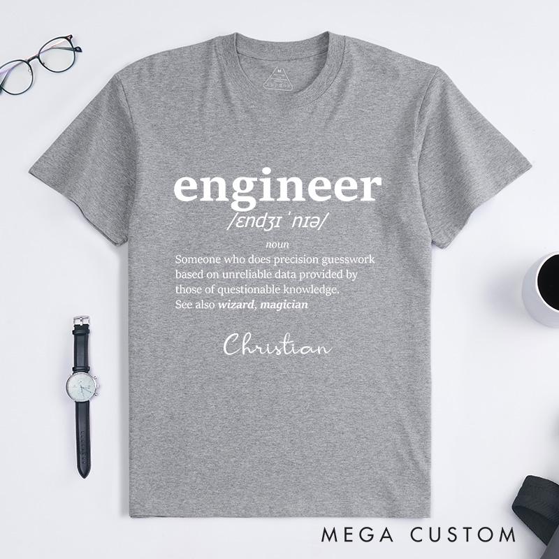 Personalized Engineer Programmer T-Shirt Wizards Magicians Technology Lover Shirt Gift for Geek Nerd