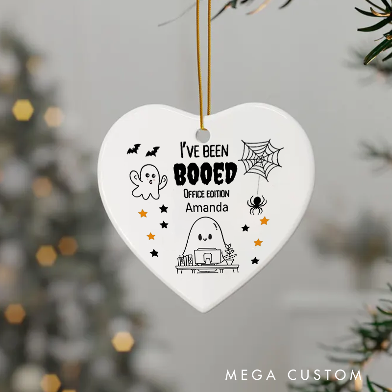 Personalized Office Worker Halloween Ornament I Have Been Booed Office Edition Appreciation Gift for Coworkers