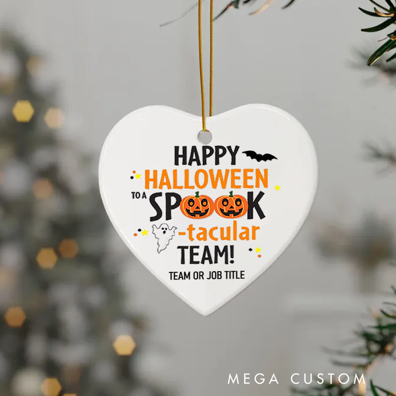 Personalized Office Worker Halloween Ornament Happy Halloween to a Spook Tacular Team Appreciation Gift for Coworkers