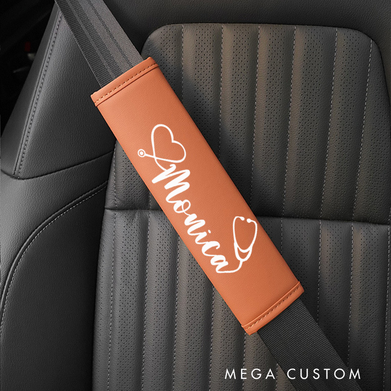 Personalized Nurse Seat Belt Cover Custom Name Car Seatbelt Cover Shoulder Seat Belt Gift