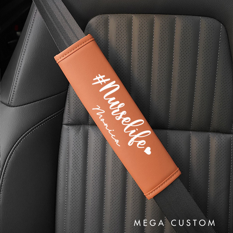 Personalized Nurse Seat Belt Cover Custom Name Car Seatbelt Cover Shoulder Seat Belt Gift