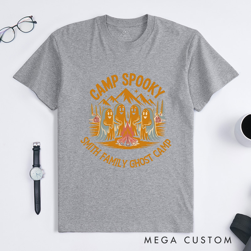 Personalized Camp Spooky T-Shirt Ghostly Adventures T-Shirt Halloween Gift for Outdoor Camping