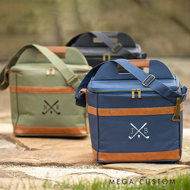 Personalized Golf Cooler Bag with Custom Initials and Stylish Design 