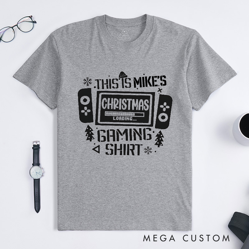 Personalized Christmas Gaming T-Shirt Game Enthusiasts Shirt Christmas Gift for Geek Nerd
