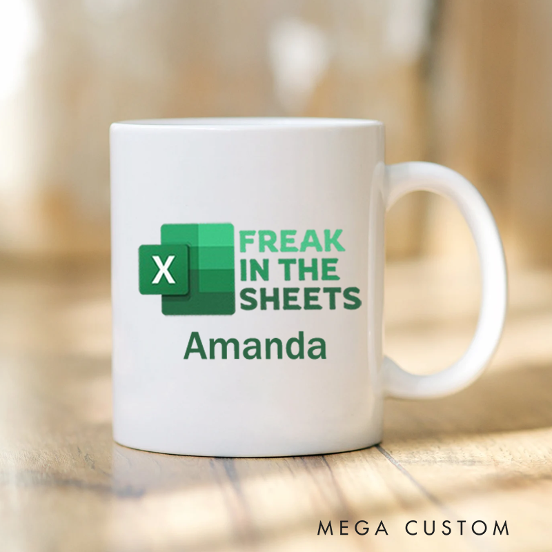 Personalized Office Worker Mug Gift Freak in the Sheets Mug Appreciation Gift for Coworkers