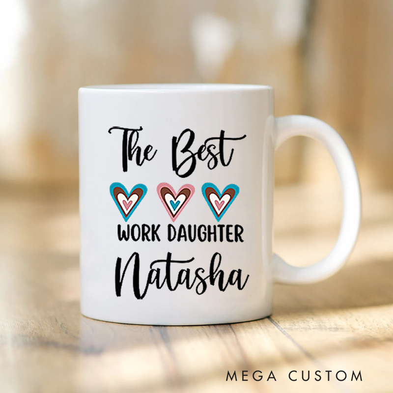 Personalized Office Worker Mug Gift the Best Work Daughter Mug Appreciation Gift for Coworkers