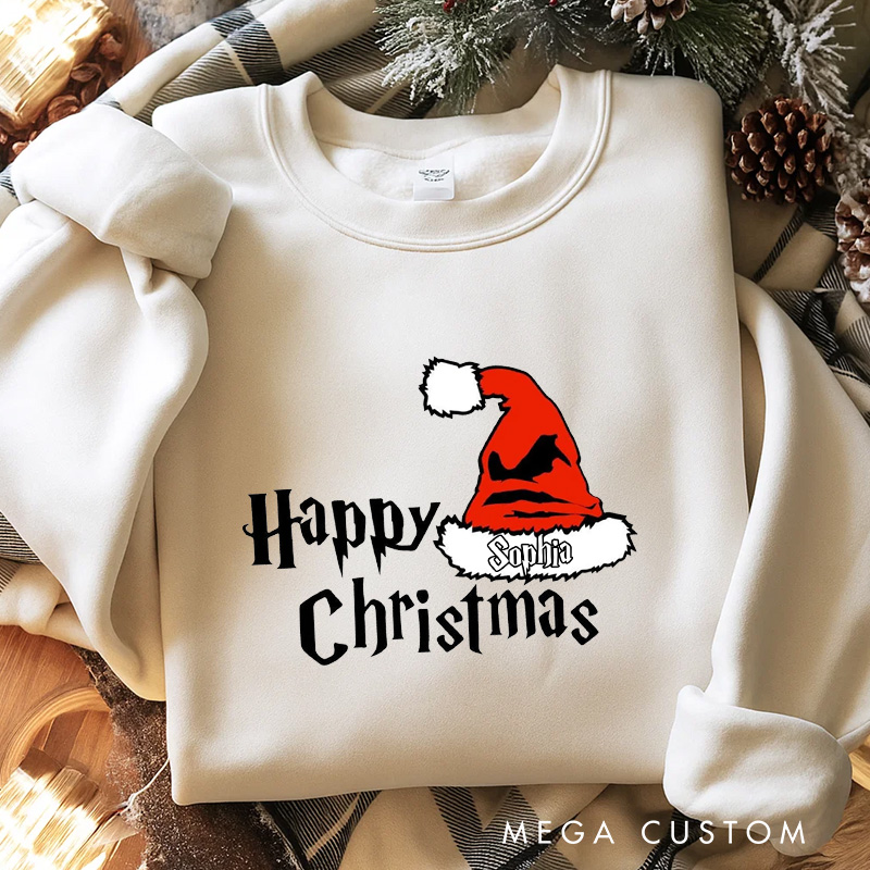 Personalized Happy Christmas Movies Classic Sweatshirt Fantasy Magic Film Crewneck Movie Holiday Shirt