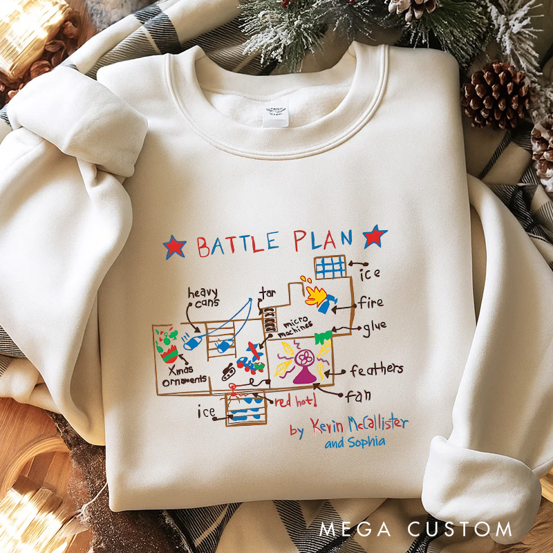 Personalized Battle Plan Christmas Movies Classic Sweatshirt Christmas Film Crewneck Movie Holiday Shirt
