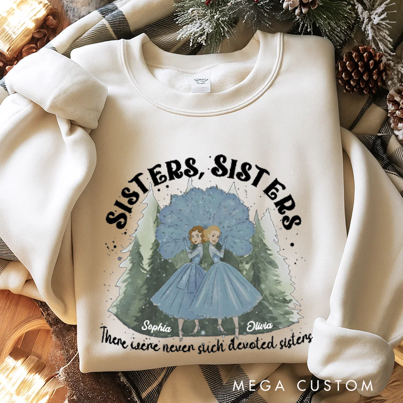 Personalized Classic Sweatshirts Vintage White Movie Christmas Sweatshirt Haynes Sisters Sweatshirt Christmas Song Sweatshirt