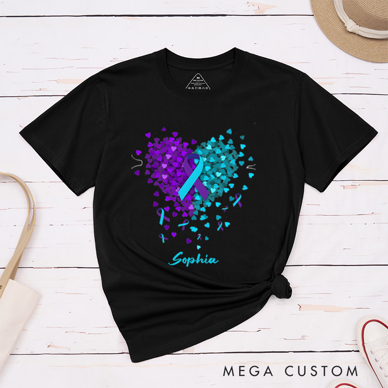 Personalized Health Hope Ribbon Mental Health Awareness Shirt Suicide Prevention Ribbon Gift