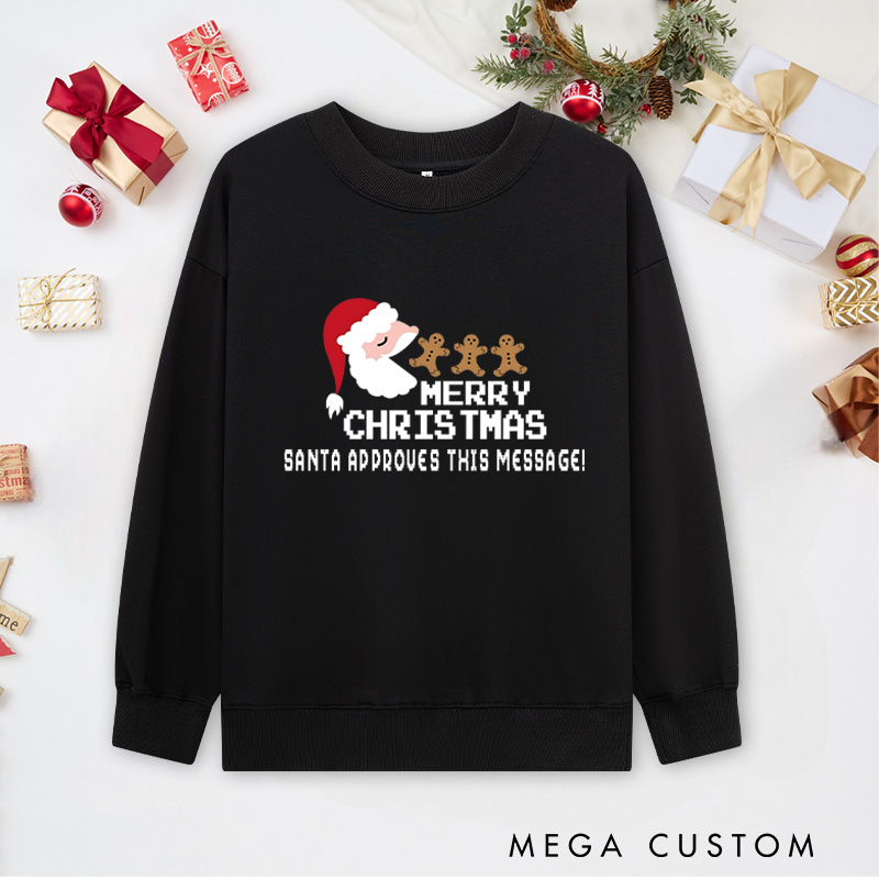 Personalized Merry Christmas with Gingerbread Cheer Classic Sweatshirts Christmas Gift for Geek Nerd