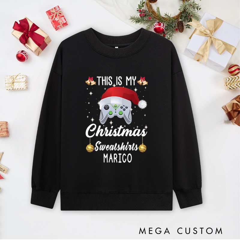Personalized This Is My Christmas Classic Sweatshirts Gamers Sweatshirts Christmas Gift for Geek Nerd