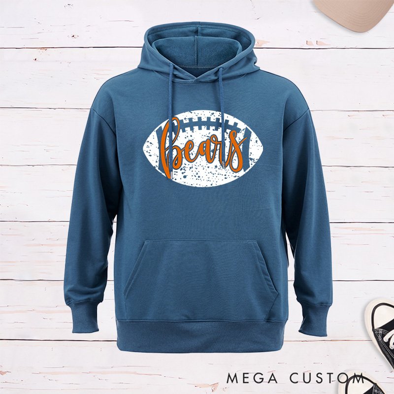 [Copy]Personalized American Football Hoodie Cap for "My Heart is on the Line" with Custom Jersey Number