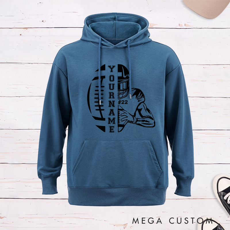 [Copy]Personalized American Football Hoodie with Custom Name,The Perfect Gift for Fans