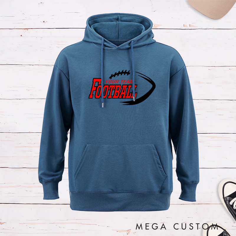 Personalized American Football Hoodie with Your Custom Team Name