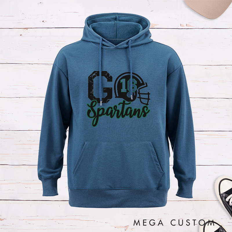 Personalized American Football Featuring Custom Your Team Name and Number on the Front