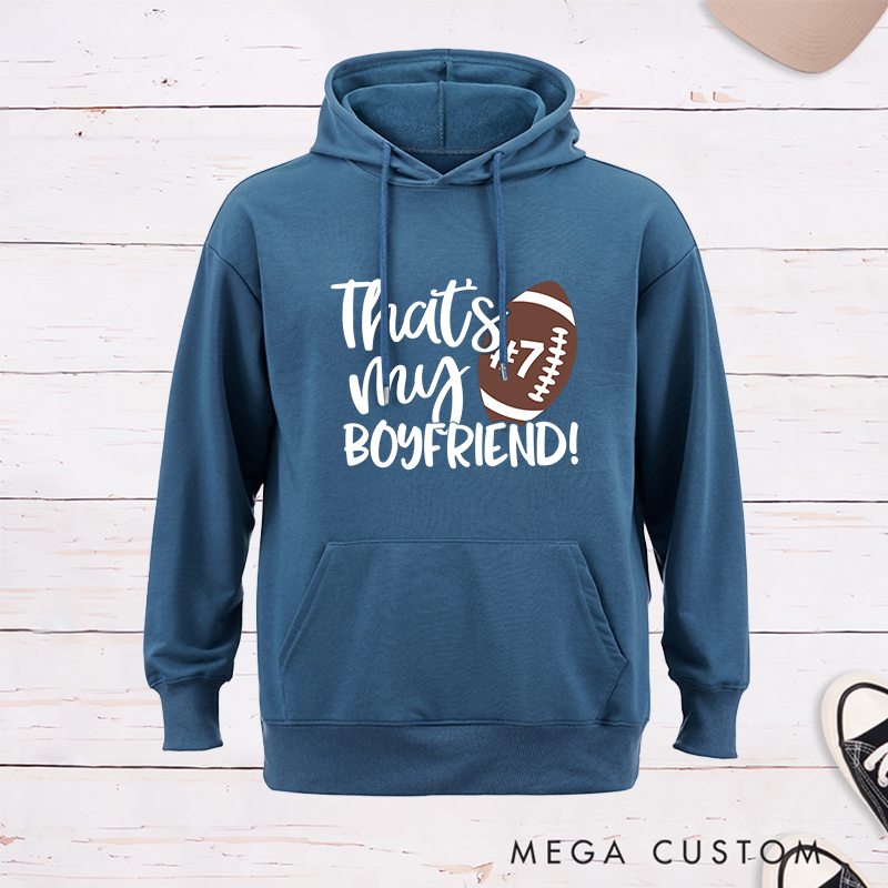 Personalized American Football Hoddies for "That's My Brothers" with Custom Number
