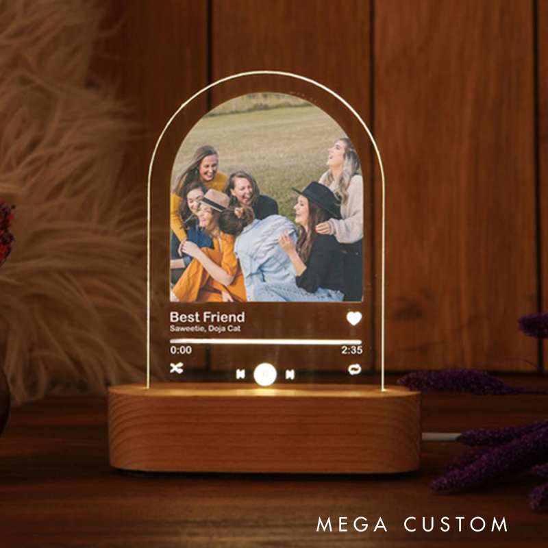 Personalize Gift with Photo Light Custom Light Up Picture Song Plaque