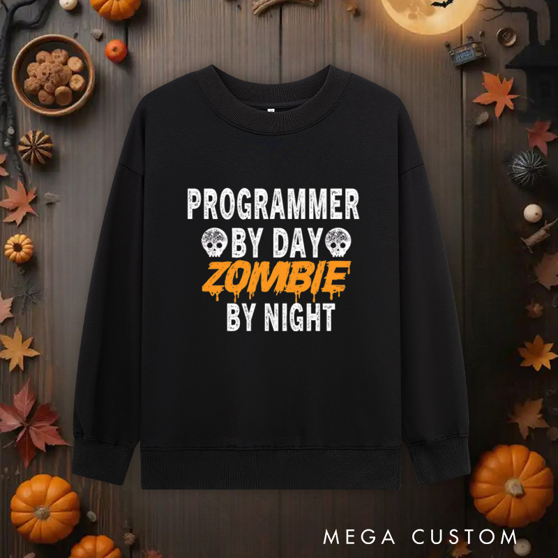 Personalized Programmer Lover Halloween Classic Sweatshirts Technology Computer Lovers Sweatshirts Gift for Geek
