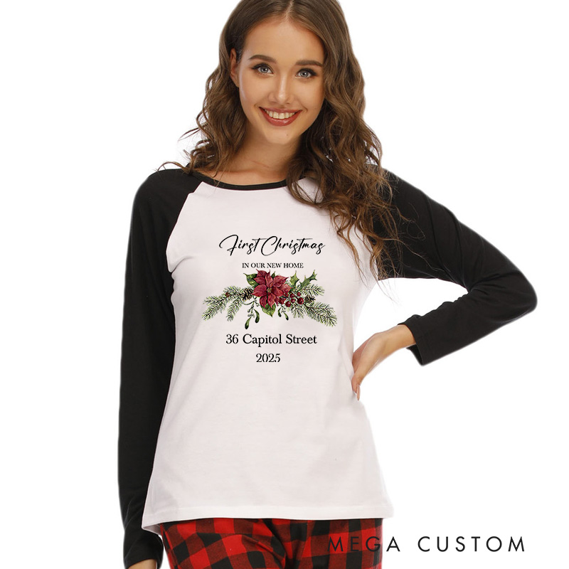 Personalized Adult Christmas Pajamas First Christmas in Our New Home Design Custom Family Christmas Pajamas 2025 Christmas Gifts