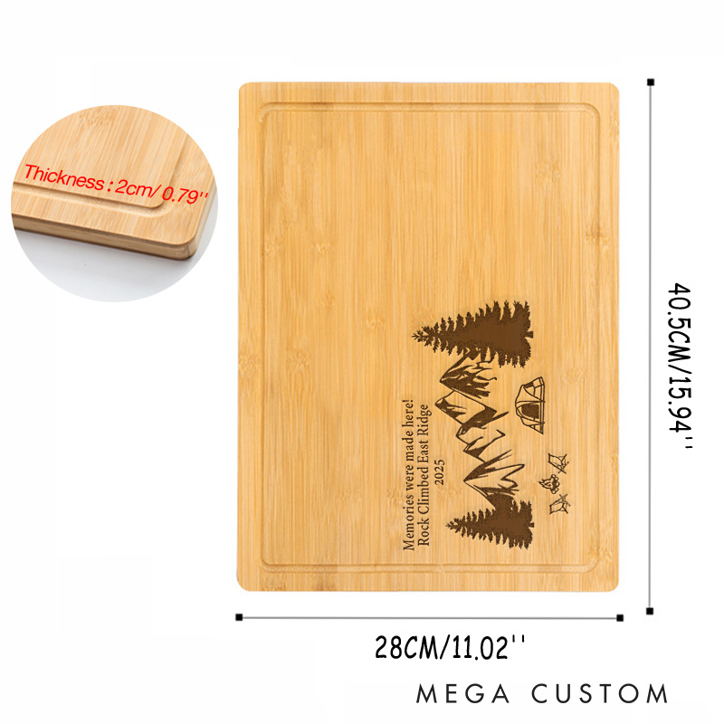 Personalized Outdoor Cutting Board Camping Cutting Board Rock Climber Gift for Adventure Hiking Lover