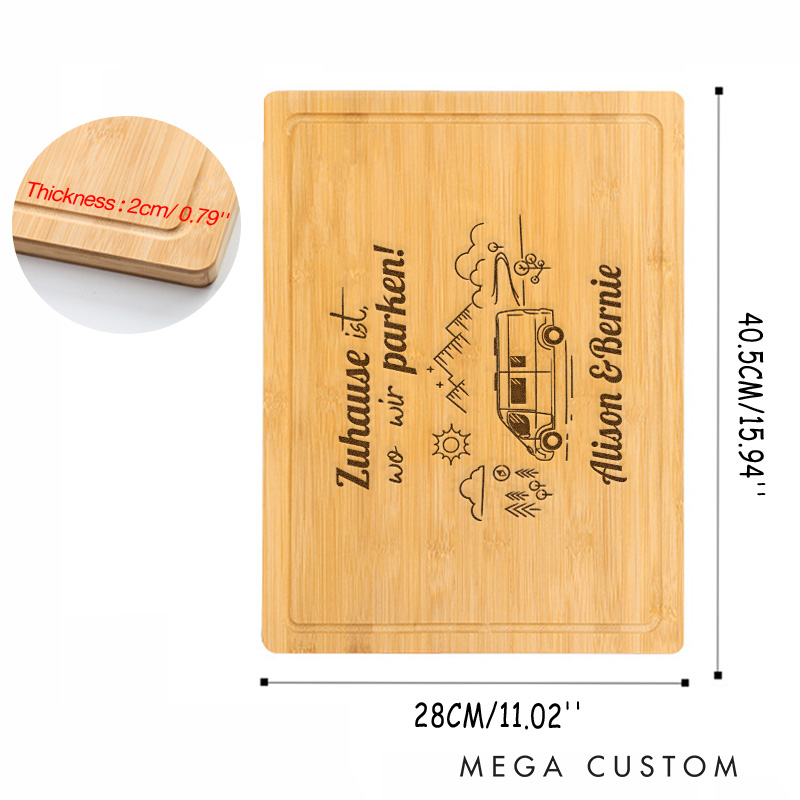Personalized Outdoor Nature Lover Cutting Board Engraved Rv Camping Cutting Board Gift for Couple