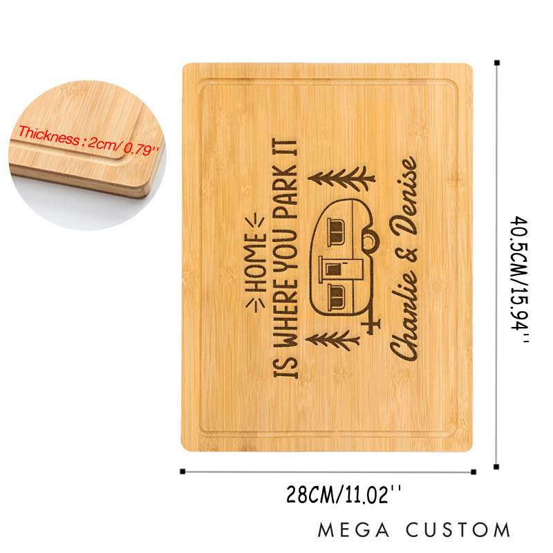 Personalized Outdoor Adventures Cutting Board Camping Barbecue Enthusiasts Cutting Board Gift for Couple