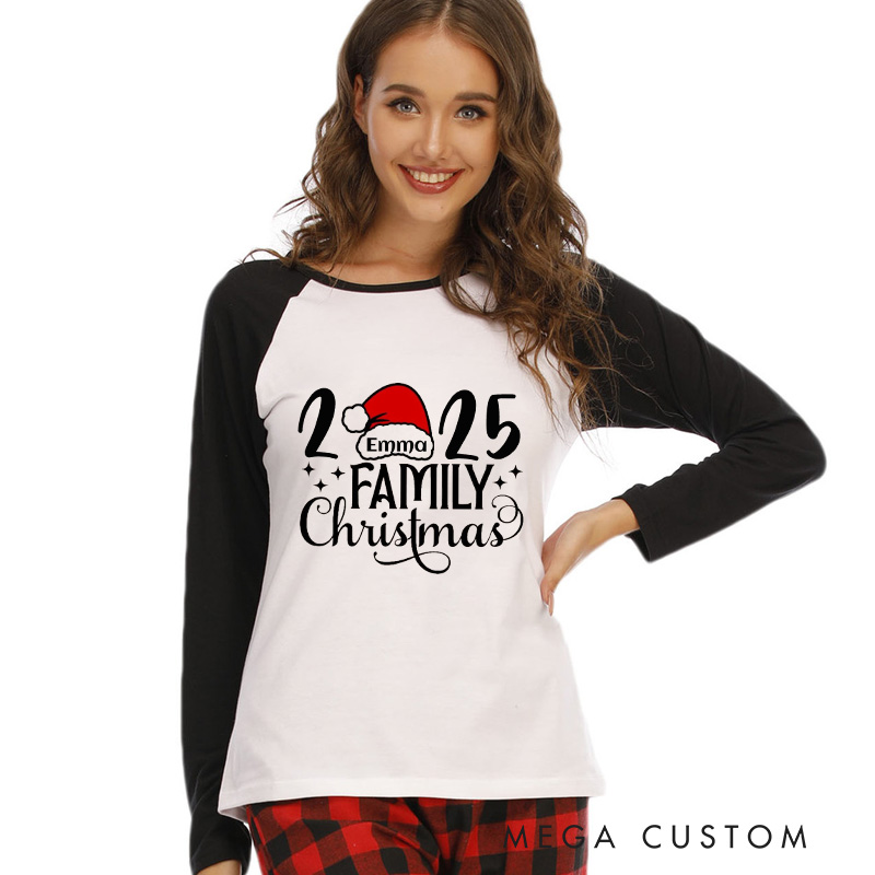 Personalized 2025 Family Christmas Adult Pajamas Custom Name Housewarming Holiday Sleepwear Festive New Home Loungewear for Couples and Families
